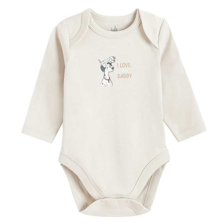 Cool Club, Body cu maneca lunga pentru bebelusi, mix, imprimeu 101 Dalmatieni, set, 3 buc.