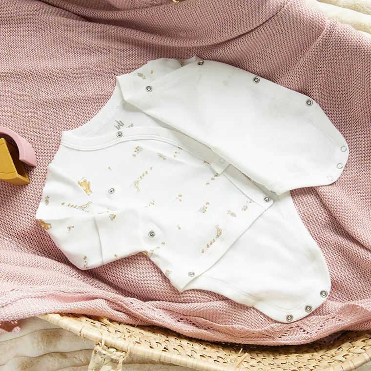 Cool Club, Body cu maneca lunga pentru fete, alb, imprimeu Winnie the Pooh, set, 2 buc.