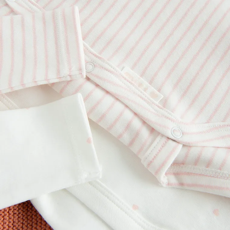 Cool Club, Body cu maneca lunga pentru fete, alb, set, 2 buc.