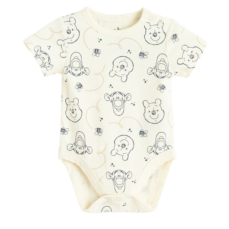 Cool Club, Body cu maneca scurta pentru baieti, mix, imprimeu Winnie the Pooh, set, 2 buc.