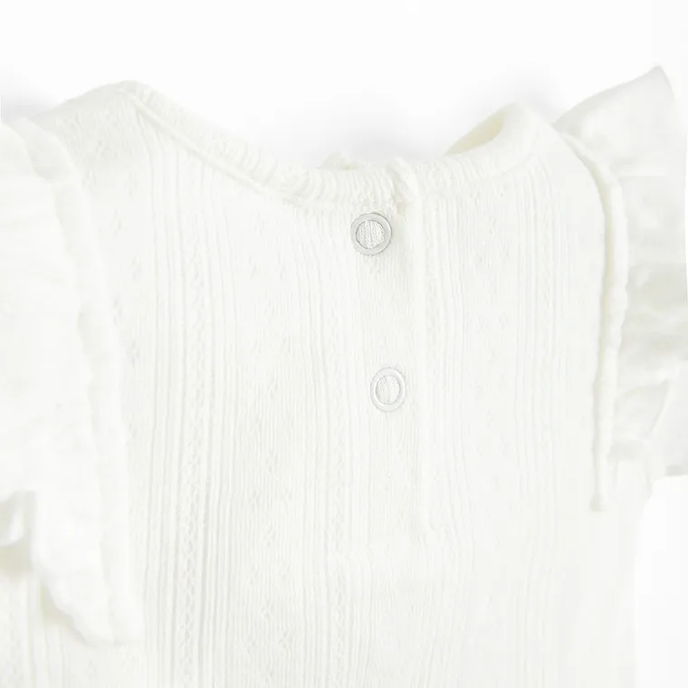 Cool Club, Body cu maneca scurta pentru fete, alb