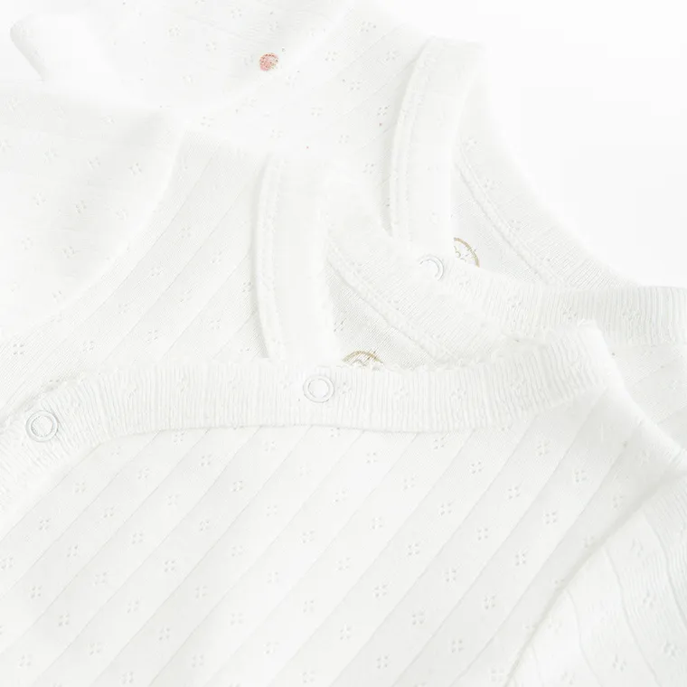 Cool Club, Body cu maneca scurta pentru fete, alb, set, 2 buc.