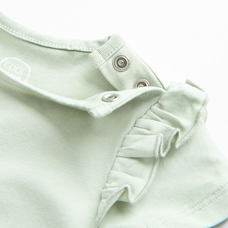 Cool Club, Body cu maneca scurta pentru fete, verde