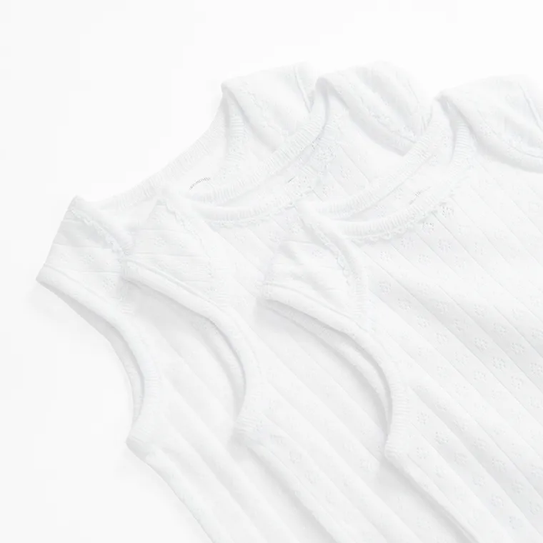 Cool Club, Body fara maneci pentru fete, alb, set, 3 buc.