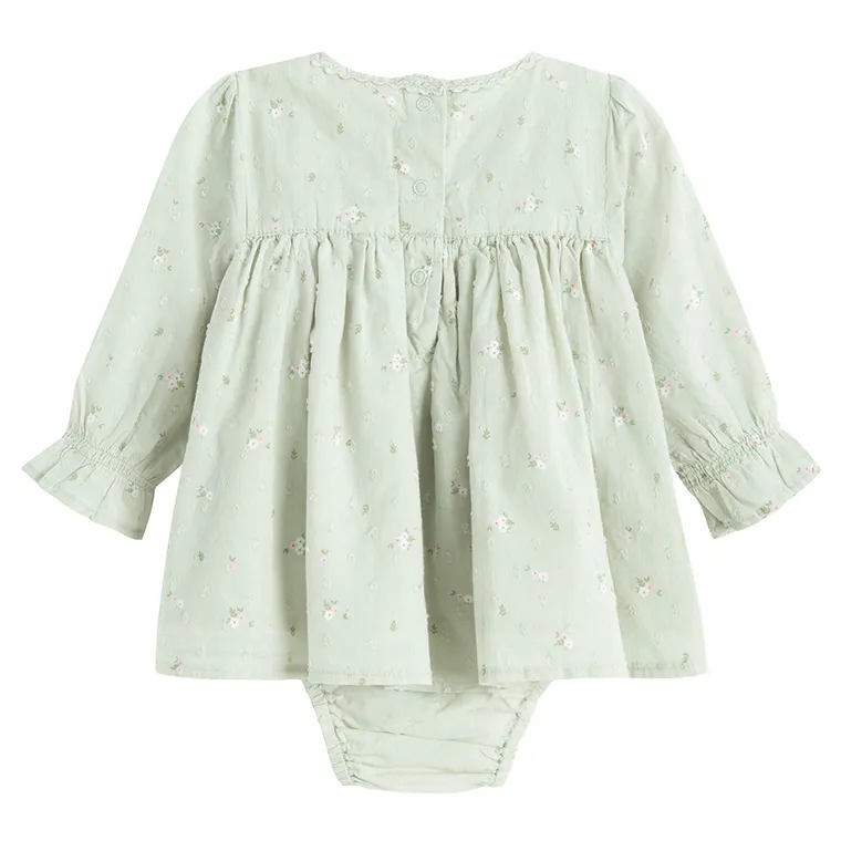 Cool Club, Body-rochie cu maneca lunga pentru fete, verde