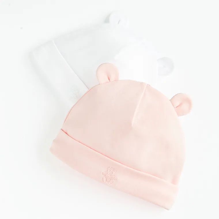 Cool Club, Caciula fete, roz deschis si alb, set 2 buc.