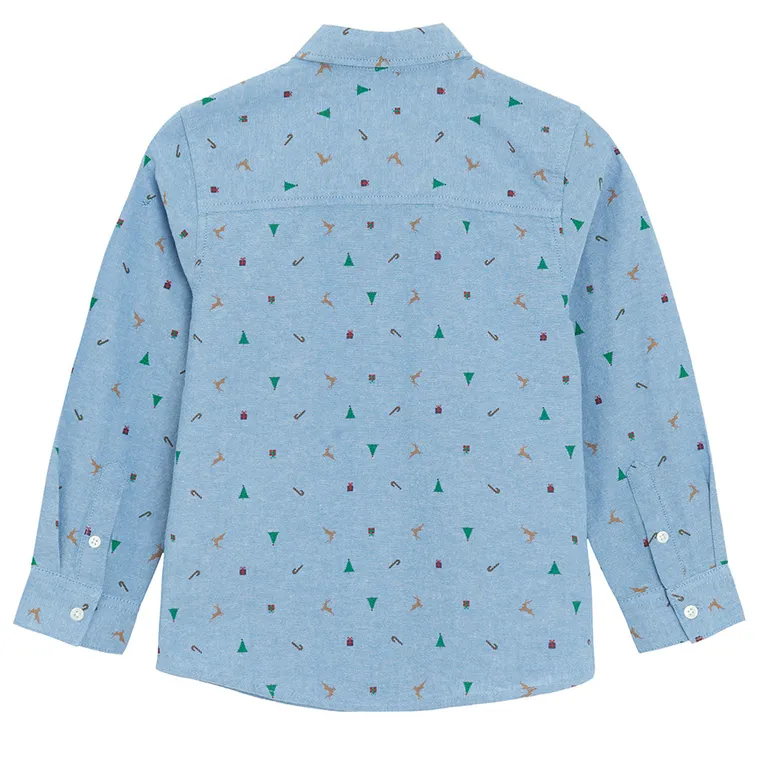 Cool Club, Camasa cu maneca lunga pentru baieti, regular, albastru