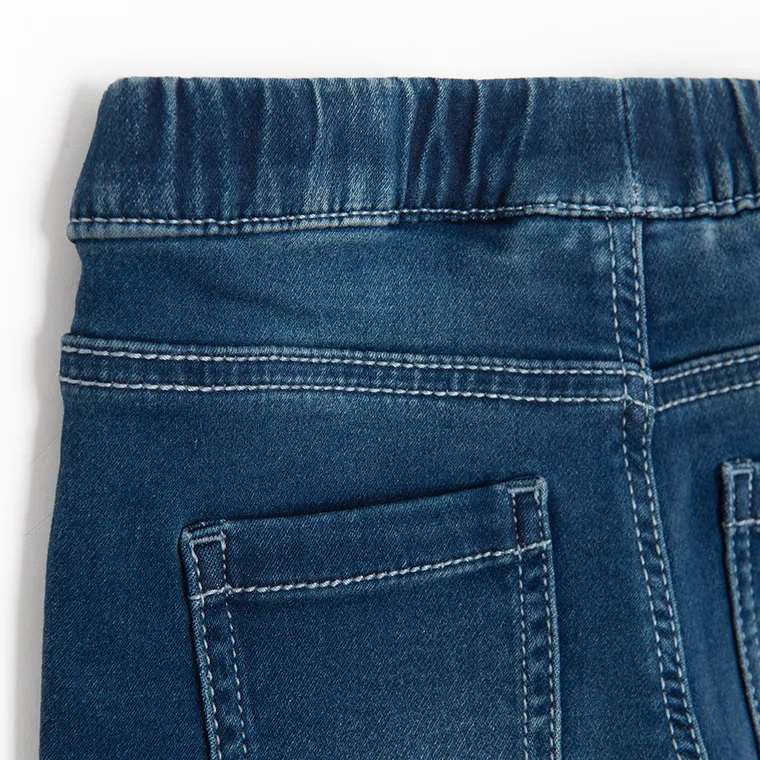 Cool Club, Colanti denim pentru fete, croiala flare, albastru