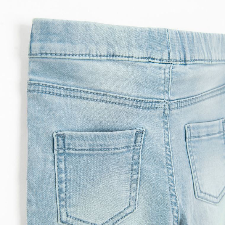 Cool Club, Colanti denim pentru fete, croiala flare, albastru