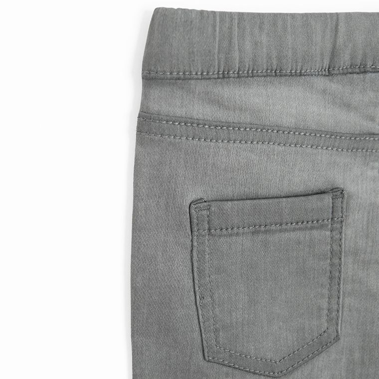 Cool Club, Colanti denim pentru fete, croiala flare, gri