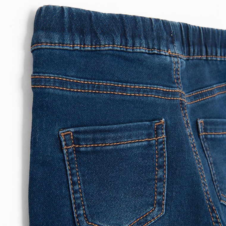 Cool Club, Colanti denim pentru fete, croiala regular, albastru