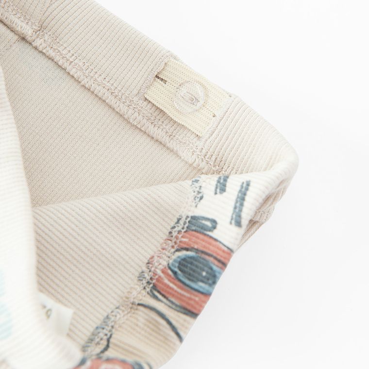 Cool Club, Colanti pentru baieti, din tricot striat, bej