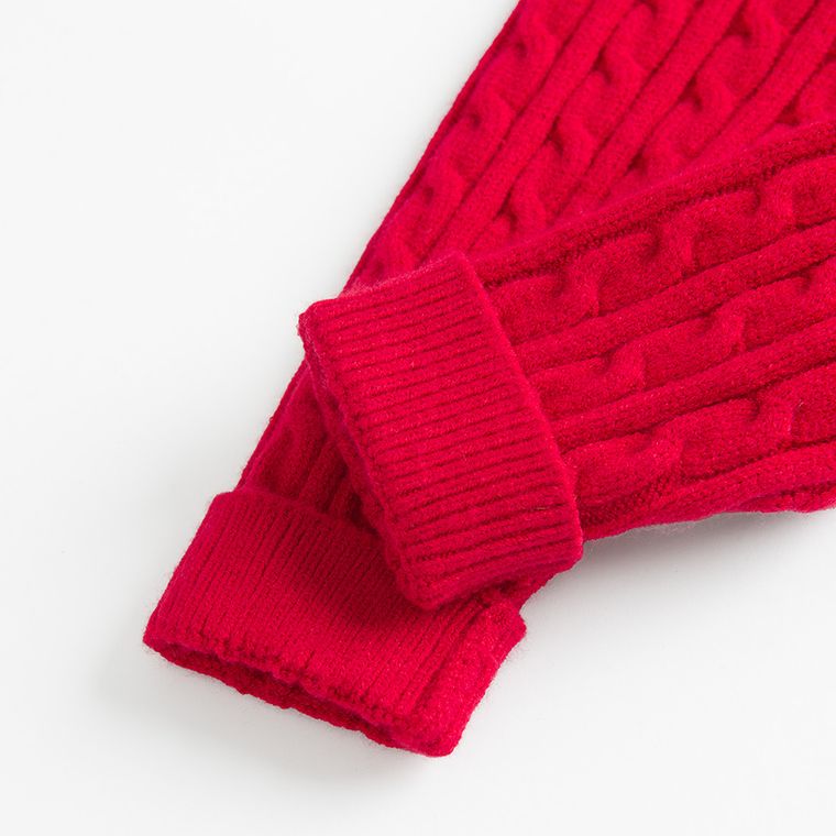 Cool Club, Colanti pentru fete, din tricot, rosu