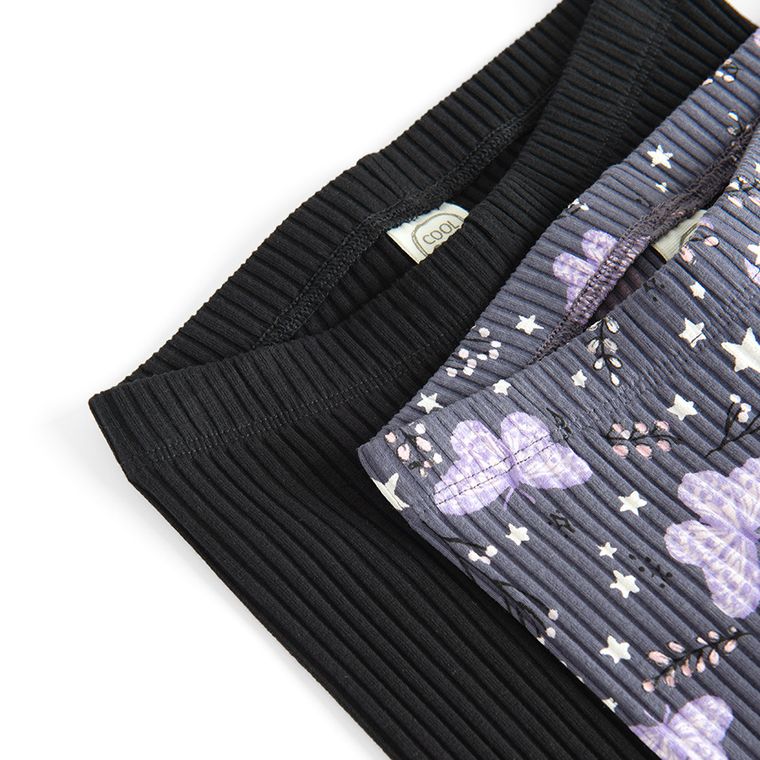 Cool Club, Colanti pentru fete, din tricot striat, mix, set, 2 buc.