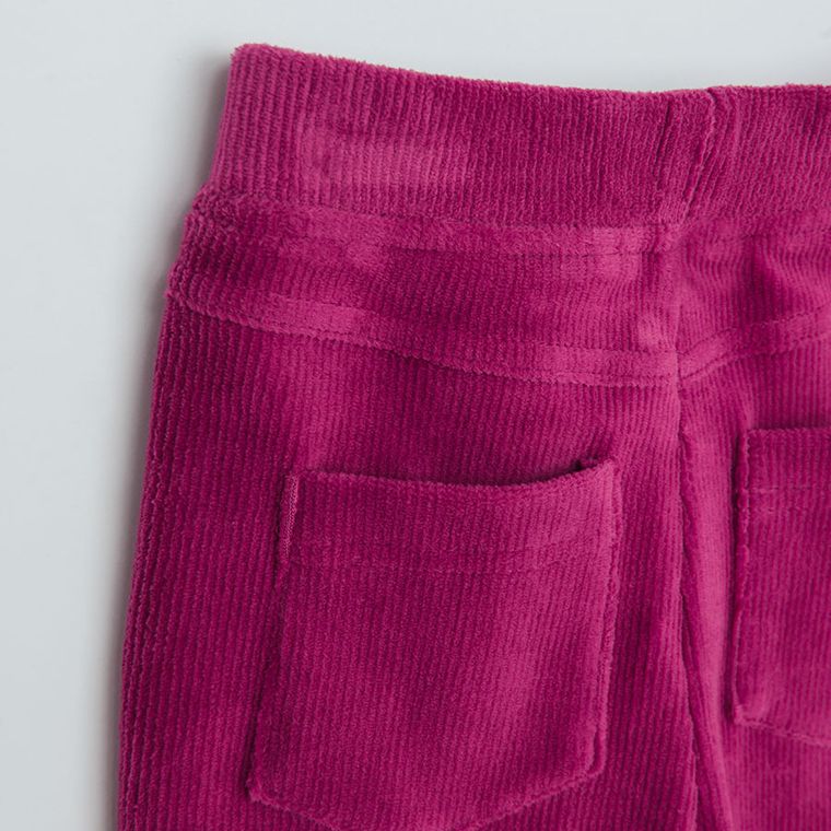 Cool Club, Colanti pentru fete, din tricot striat, roz inchis