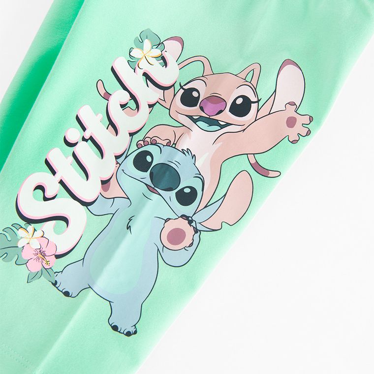 Cool Club, Colanti scurti pentru fete, turcoaz, imprimeu Lilo si Stitch