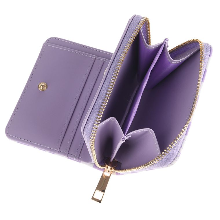 Cool Club, Floricele, portofel, carouri alb-violet