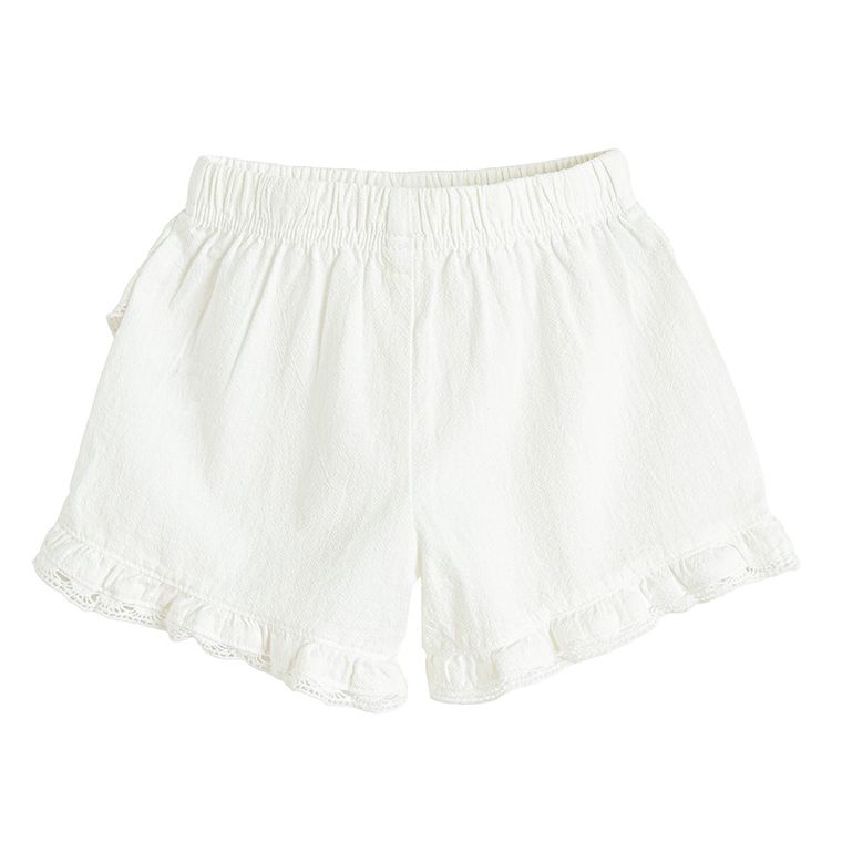 Cool Club, Fusta-pantaloni scurti pentru fete, cu in, alb