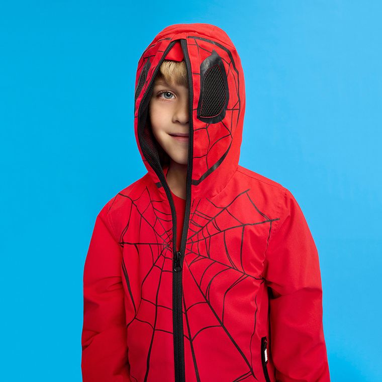 Cool Club, Geaca cu gluga pentru baieti, rosu, imprimeu Spider-Man