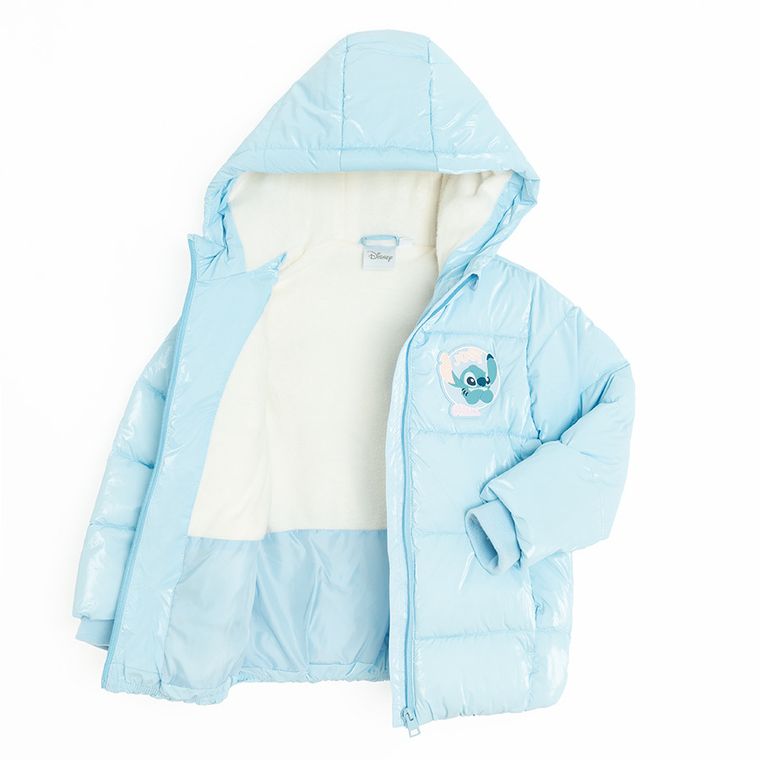 Cool Club, Geaca cu gluga pentru fete, calduroasa, albastru, imprimeu Lilo si Stitch