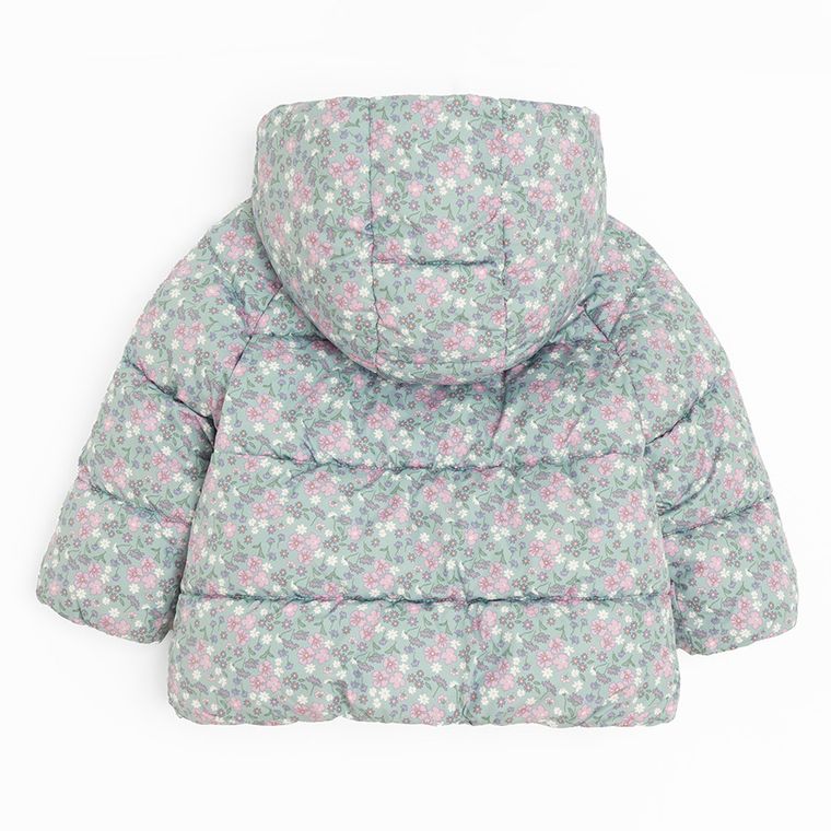 Cool Club, Geaca cu gluga pentru fete, calduroasa, menta verde