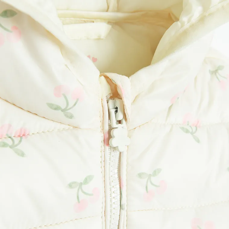 Cool Club, Geaca cu gluga pentru fete, ecru