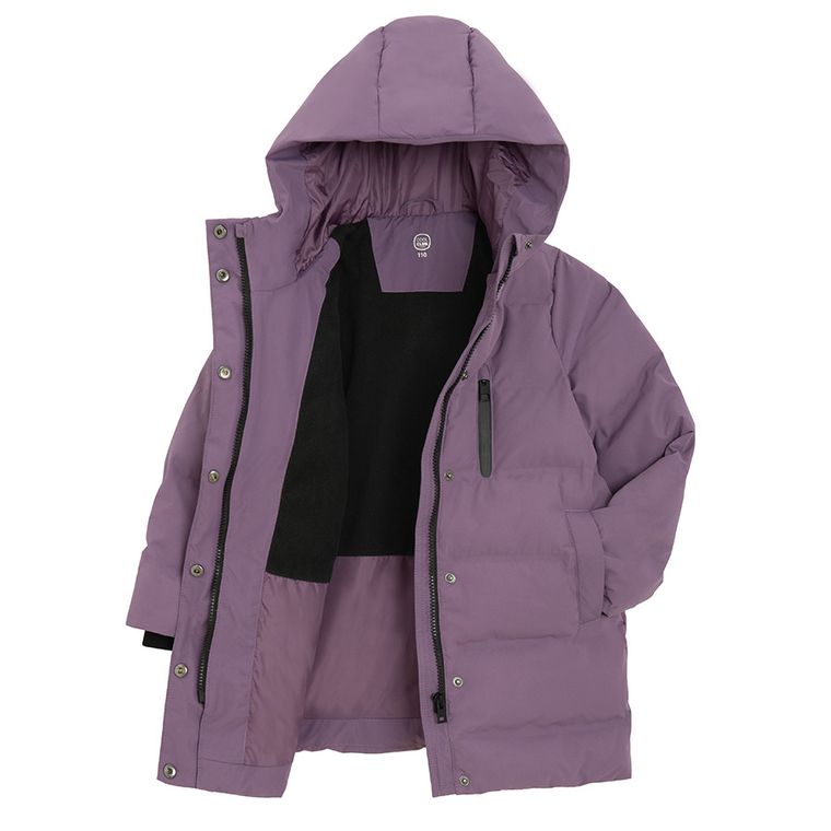 Cool Club, Geaca lunga cu gluga pentru fete, calduroasa, violet