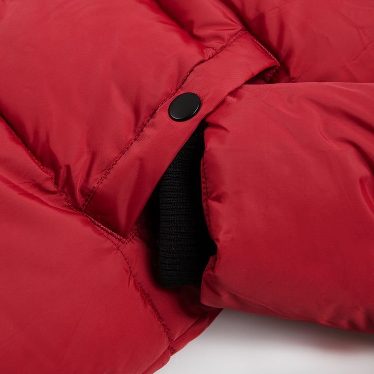 Cool Club, Geaca rosie matlasata cu gluga pentru baieti, calduroasa