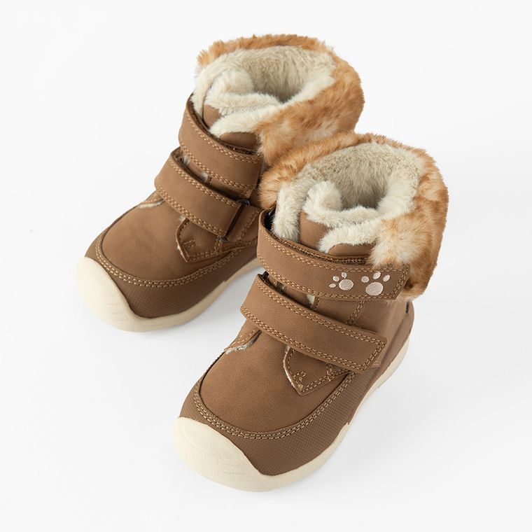Cool Club, Ghete de iarna pentru baieti, parfumati, maro, calduroase, talpa Bio-Fit