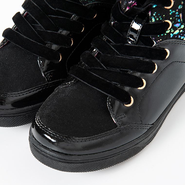 Cool Club, Ghete fete, culoare neagra, de toamna cu branturi de piele