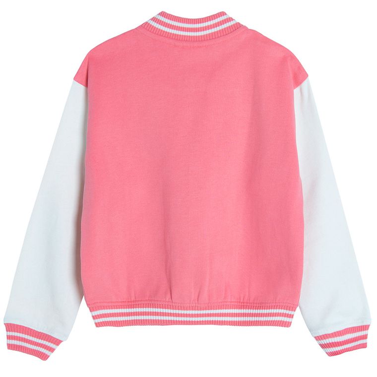 Cool Club, Hanorac bomber cu capse pentru fete, roz