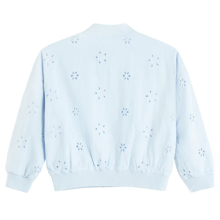 Cool Club, Hanorac bomber pentru fete, cu fermoar, albastru