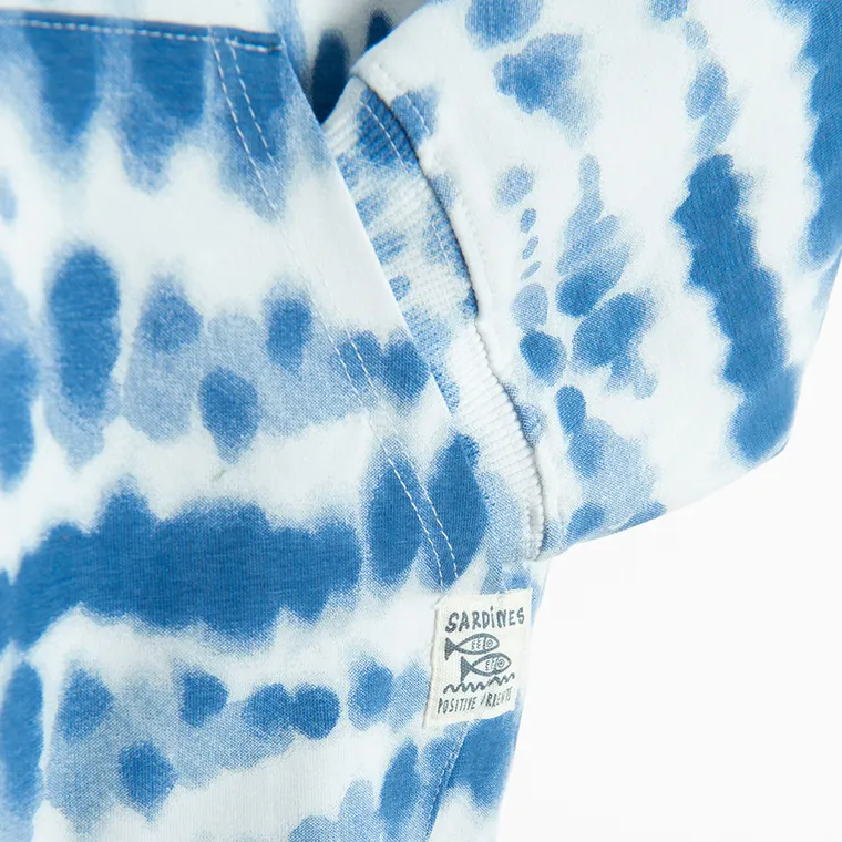 Cool Club, Hanorac cu gluga pentru baieti, cu fermoar, baggy, alb