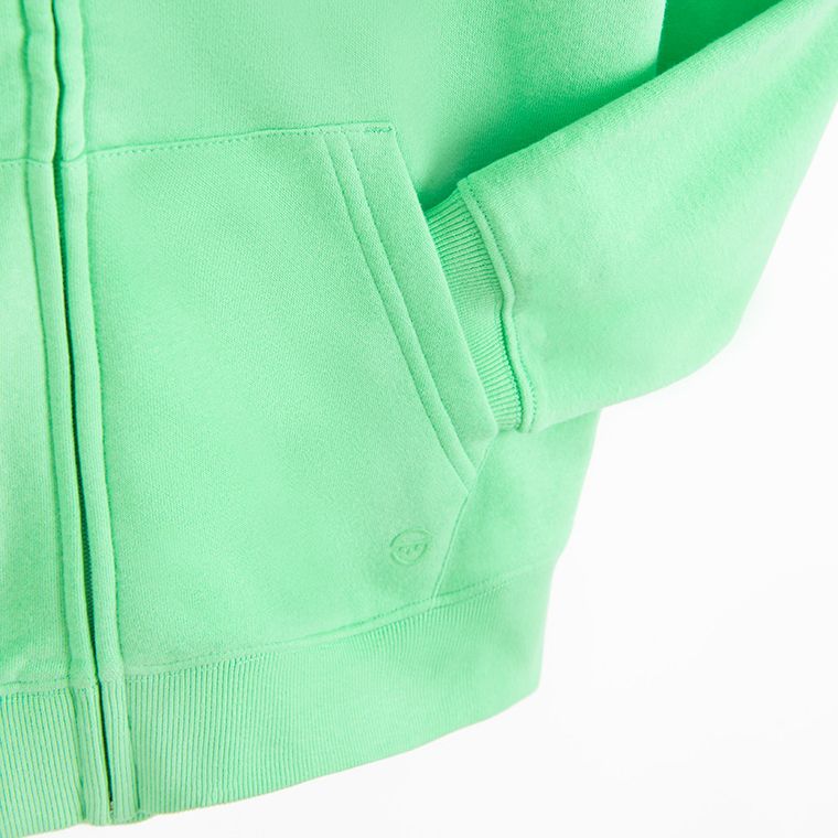 Cool Club, Hanorac cu gluga pentru baieti, cu fermoar, calduros, verde