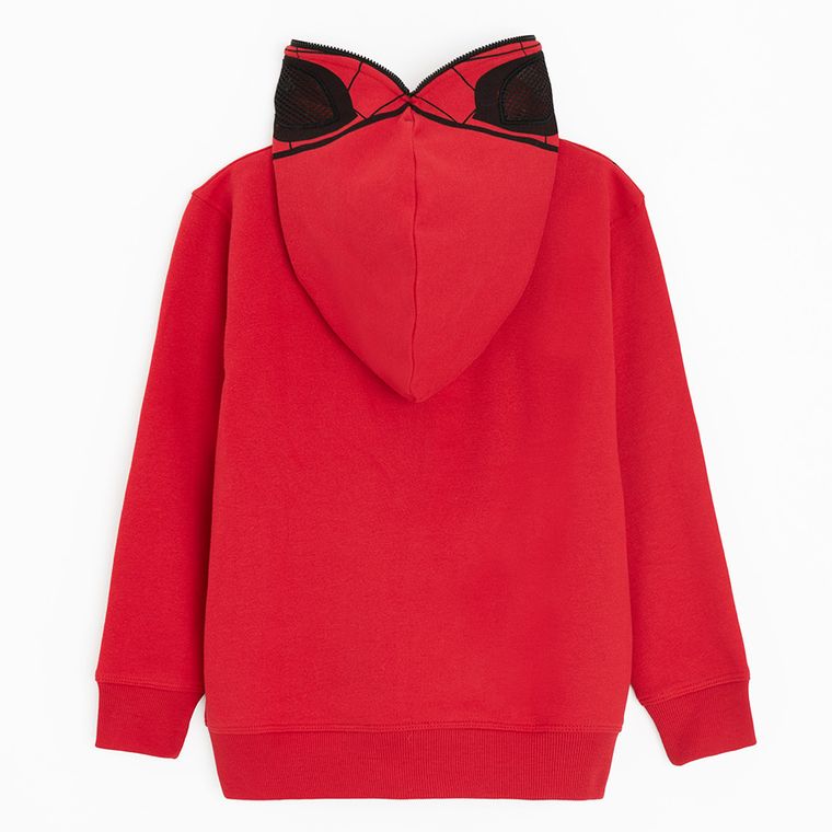 Cool Club, Hanorac cu gluga pentru baieti, cu fermoar, rosu, imprimeu Spider-Man