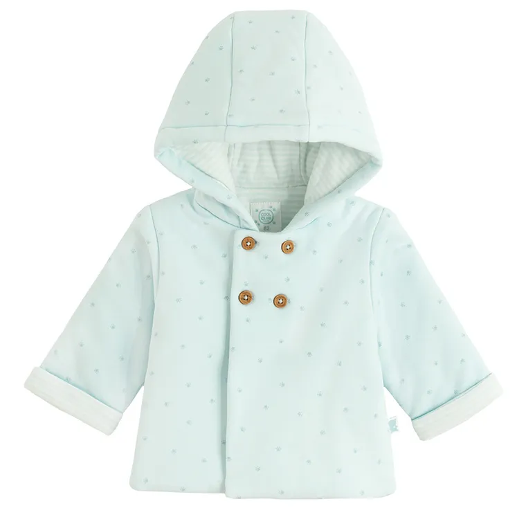 Cool Club, Hanorac cu gluga pentru baieti, cu nasturi, albastru