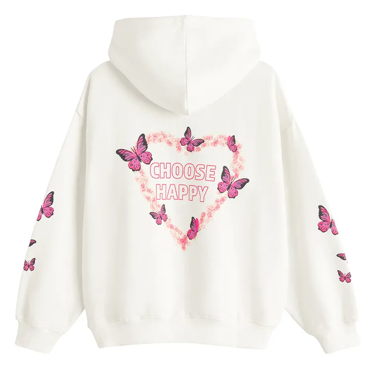 Cool Club, Hanorac cu gluga pentru fete, calduros, alb