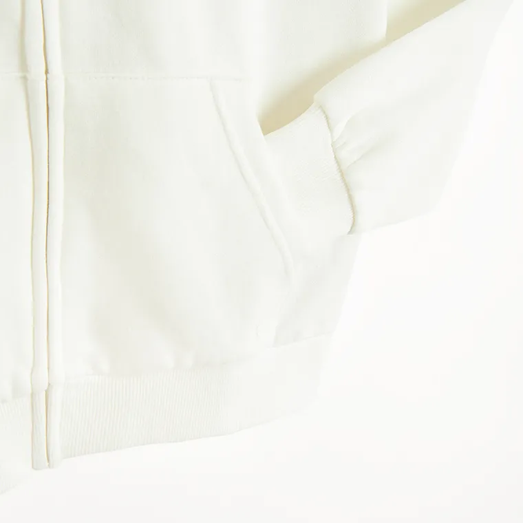 Cool Club, Hanorac cu gluga pentru fete, cu fermoar, alb