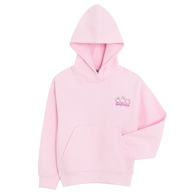 Cool Club, Hanorac cu gluga pentru fete, roz, imprimeu SmileyWorld