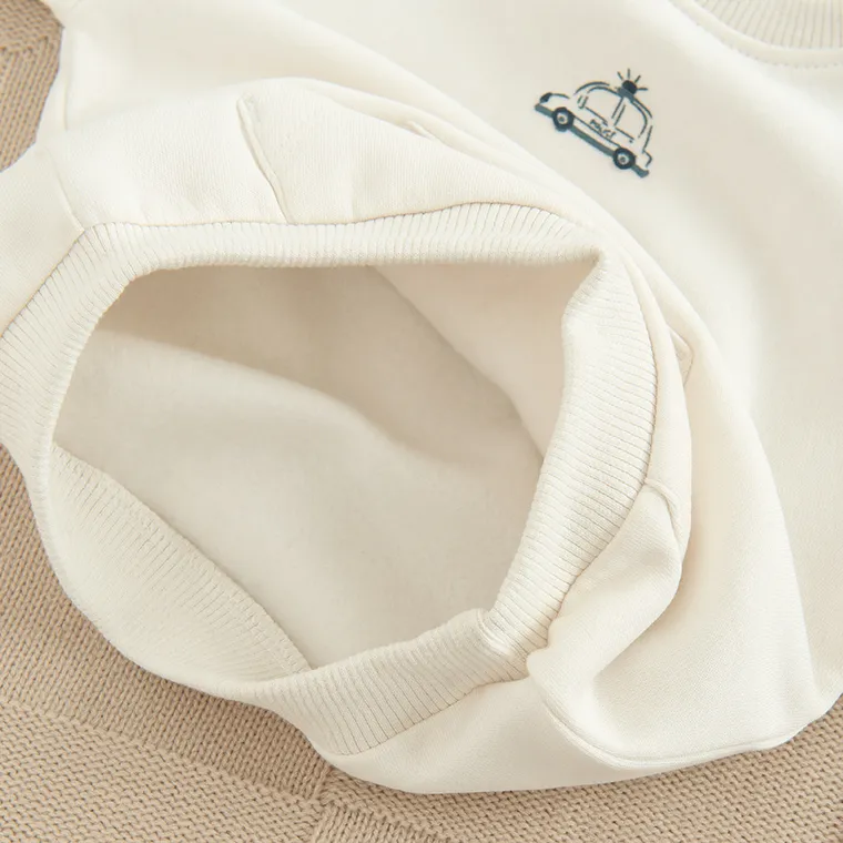 Cool Club, Hanorac pentru baieti, calduros, ecru