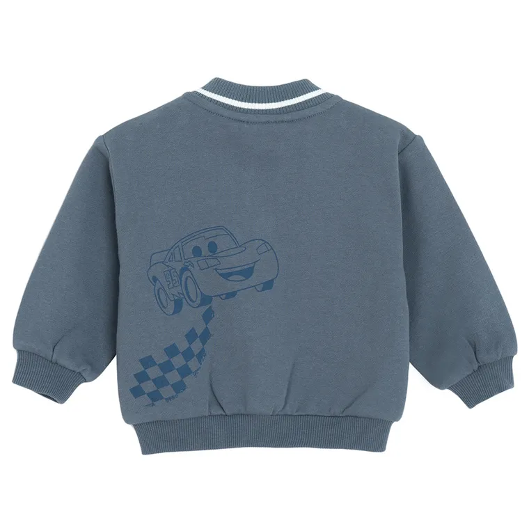 Cool Club, Hanorac pentru baieti, cu capse, albastru, imprimeu Cars