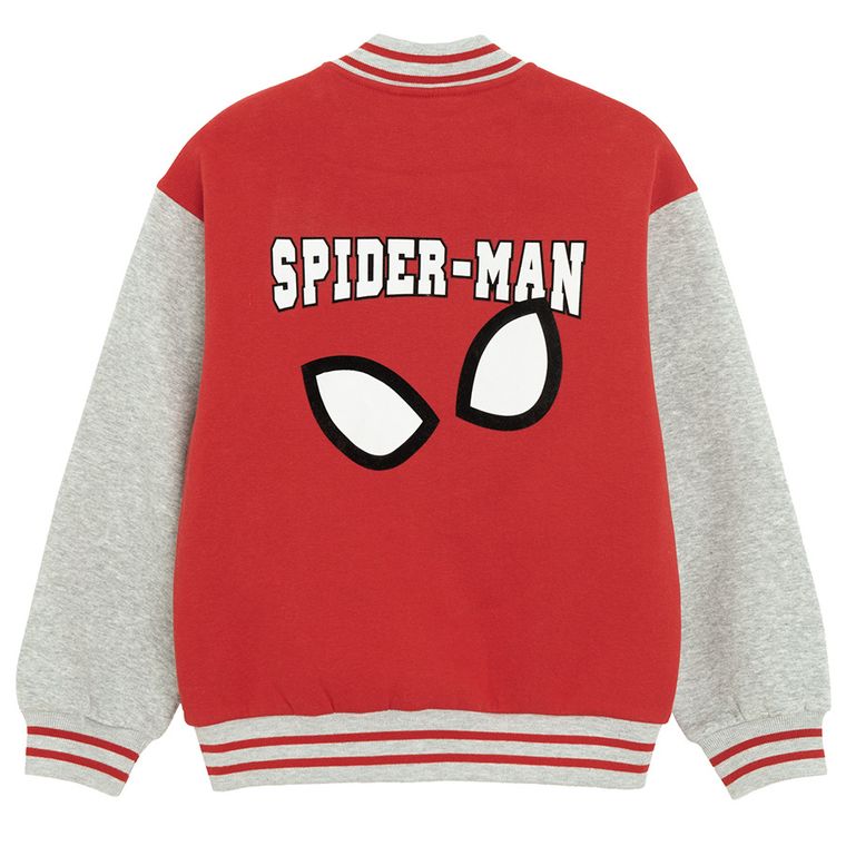 Cool Club, Hanorac pentru baieti, cu capse, rosu, imprimeu Spider-Man