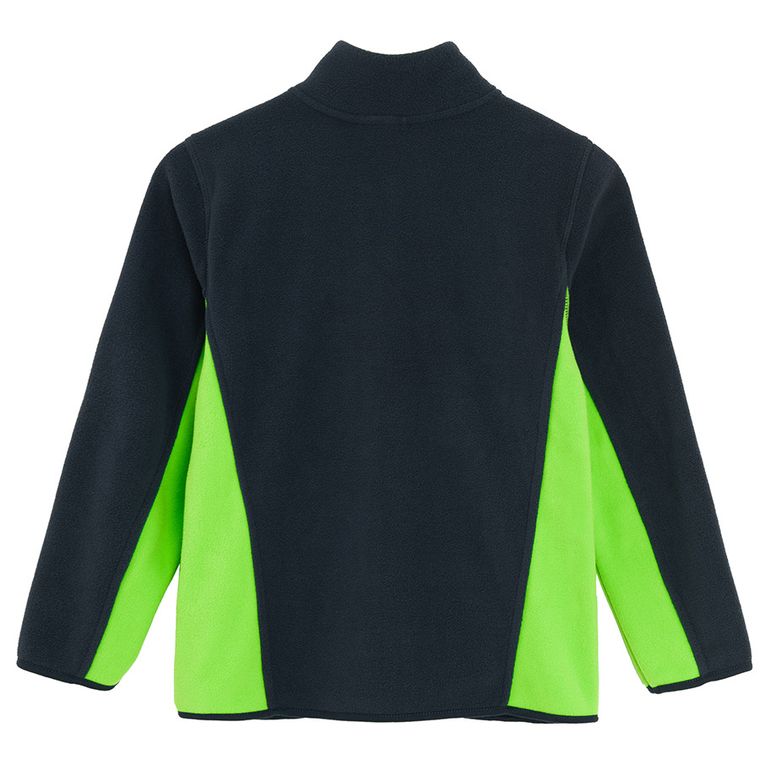 Cool Club, Hanorac pentru baieti, cu fermoar, polar, albastru-verde