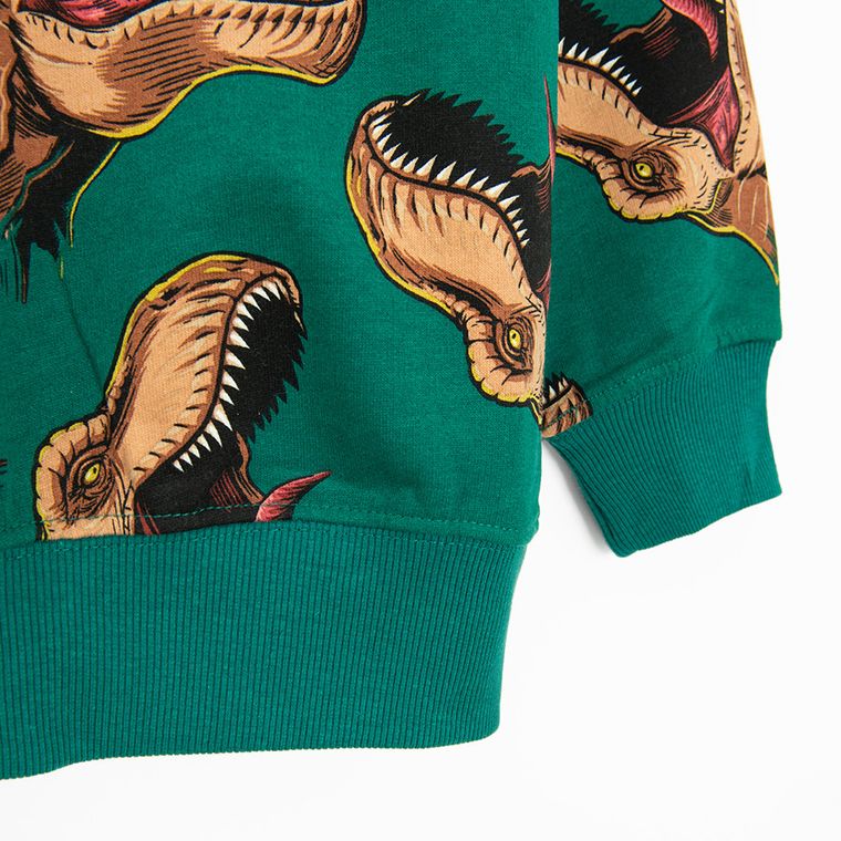 Cool Club, Hanorac pentru baieti, verde, imprimeu Jurassic World