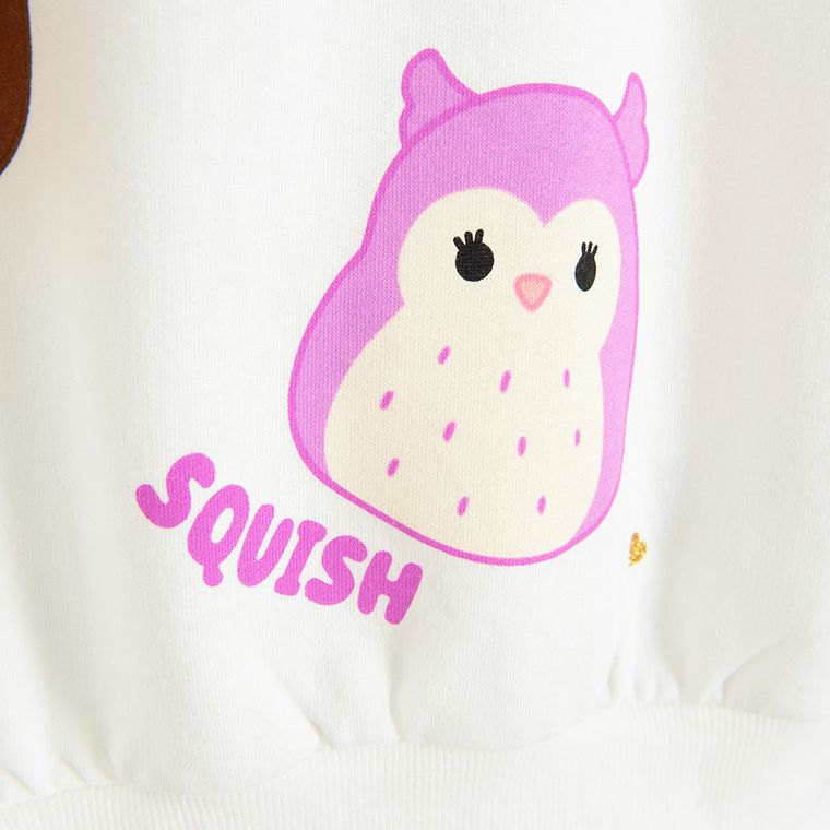 Cool Club, Hanorac pentru fete, alb, imprimeu Squishmallows