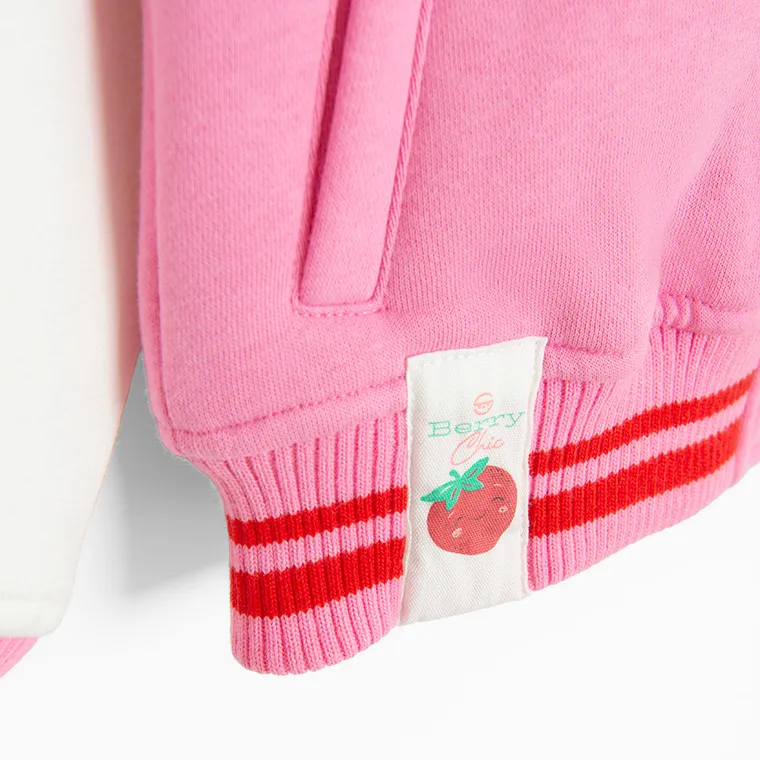 Cool Club, Hanorac pentru fete, cu capse, calduros, roz