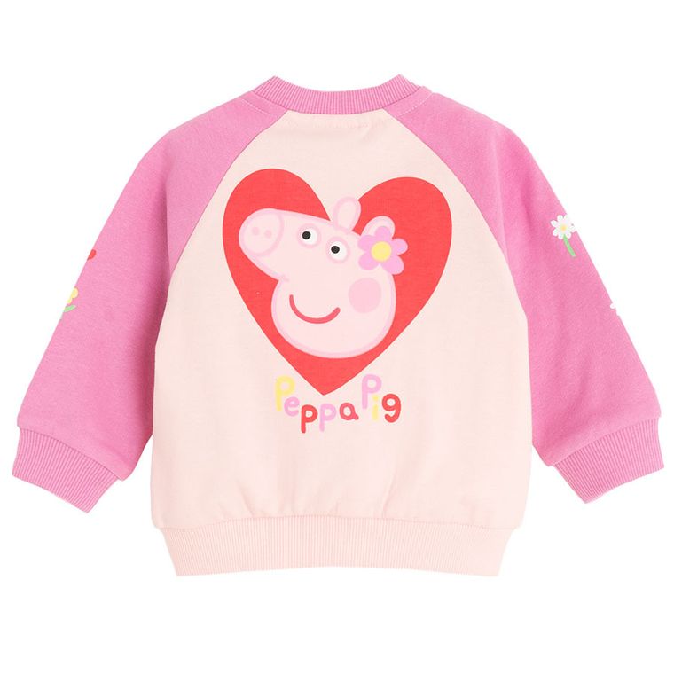 Cool Club, Hanorac pentru fete, cu capse, roz, imprimeu Peppa Pig