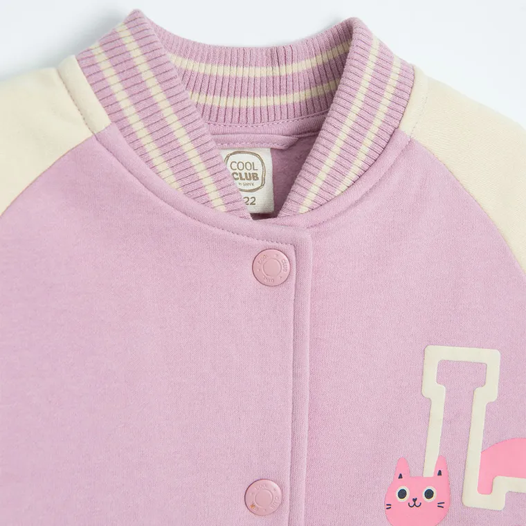 Cool Club, Hanorac pentru fete, cu capse, violet