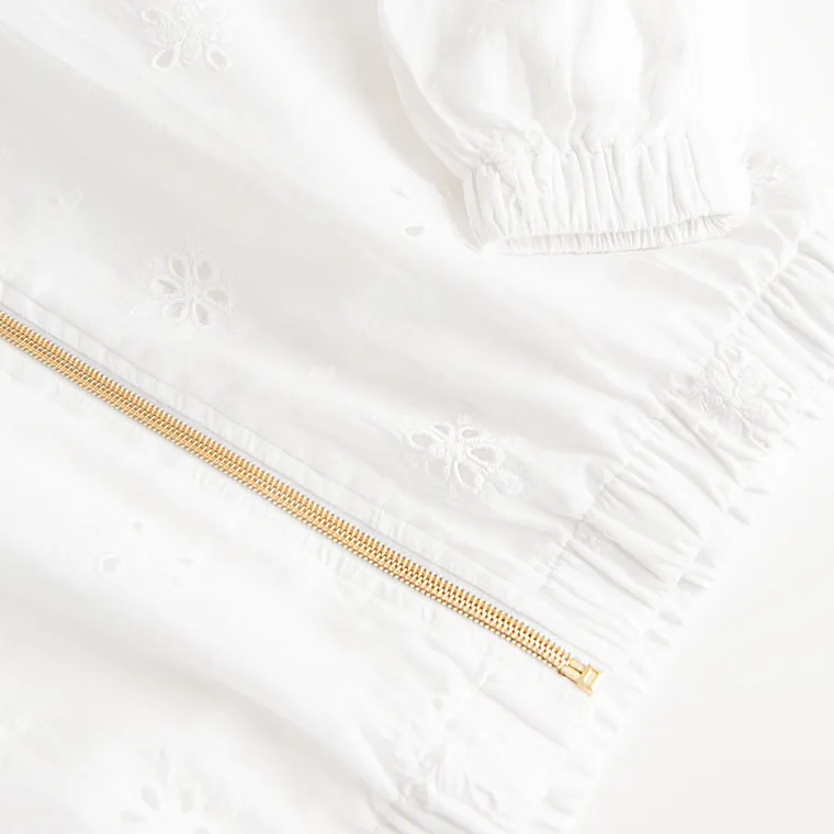 Cool Club, Hanorac pentru fete, cu fermoar, alb