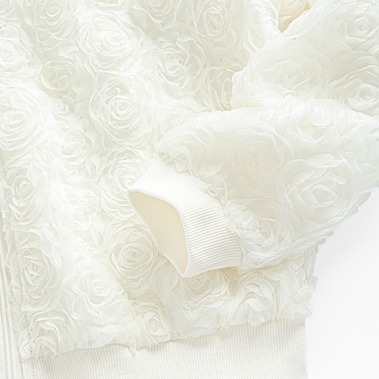 Cool Club, Hanorac pentru fete, cu fermoar, alb